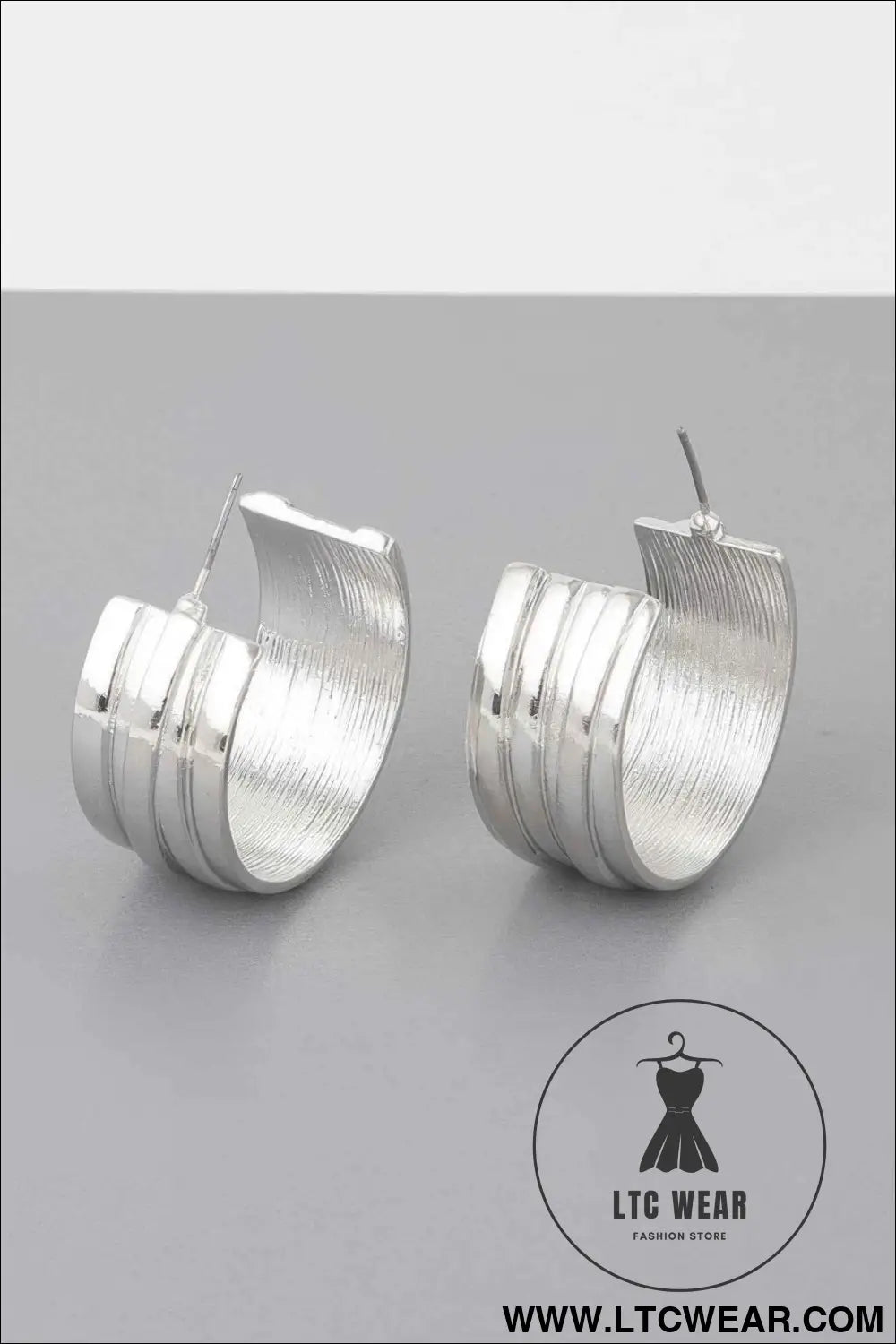 Multi Lined Hoop Earrings