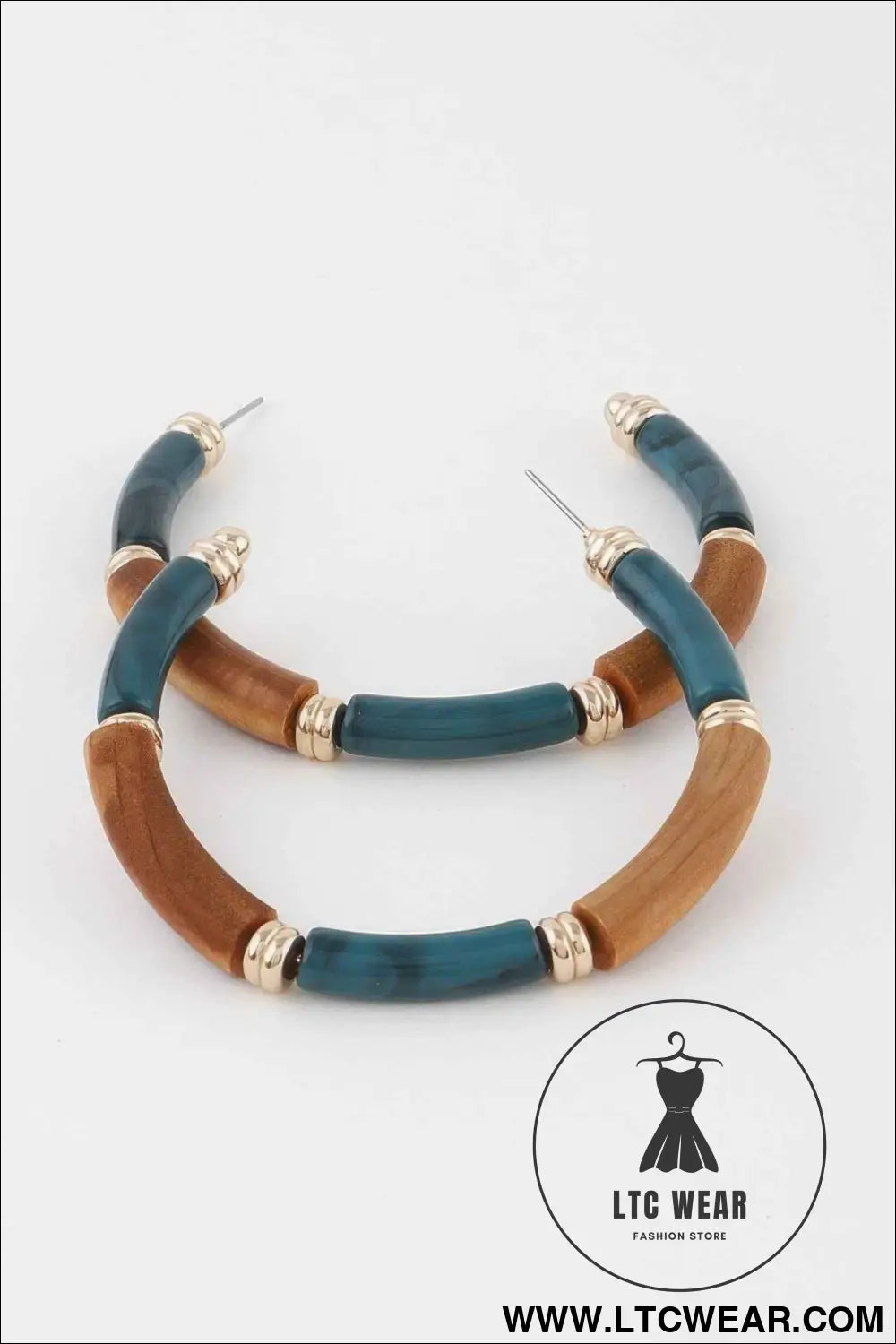 Multi Marble Hoop Earrings