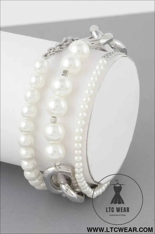 Multi Pearl Chain Bracelet