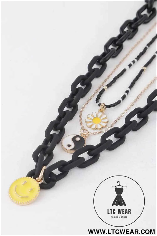 Multi Pendant Chain Necklace