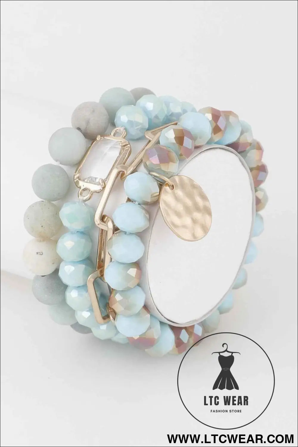 Multi Stone Crystal Beaded Bracelet