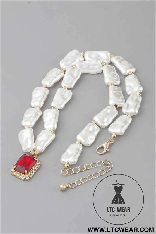 Multi Stone Pendant Necklace