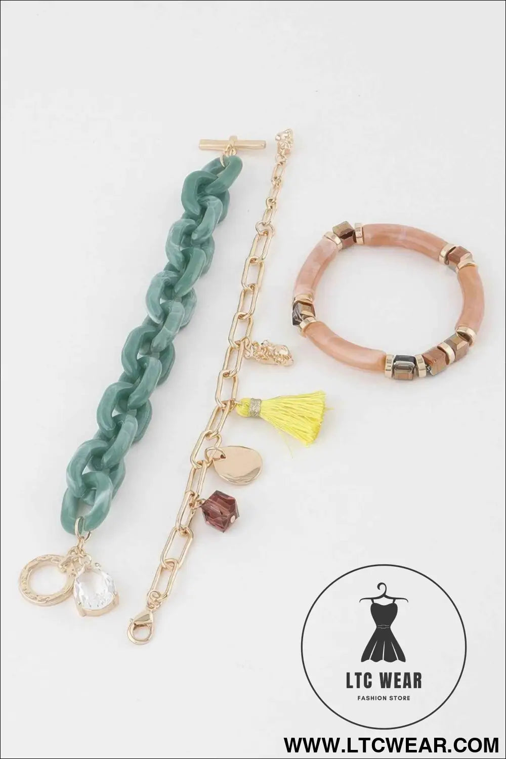 Multi Tassel Pendant Bracelet