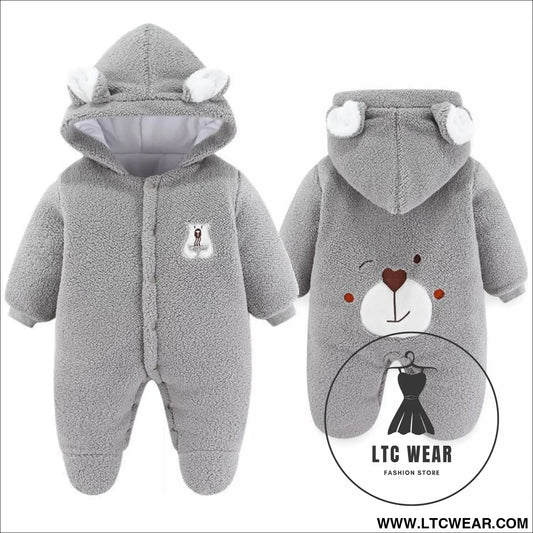 Newborn baby clothes onesie autumn and winter suit netflix thickened warm baby out holding clothes winter