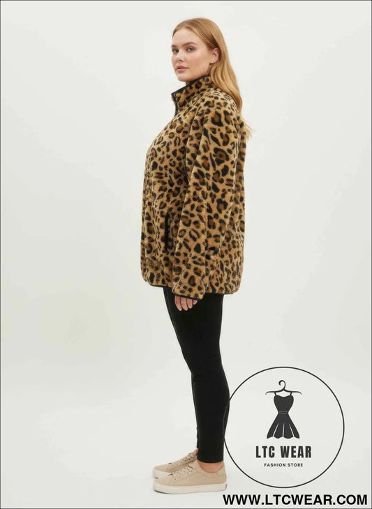 Onque Casual Animal Print Jacket