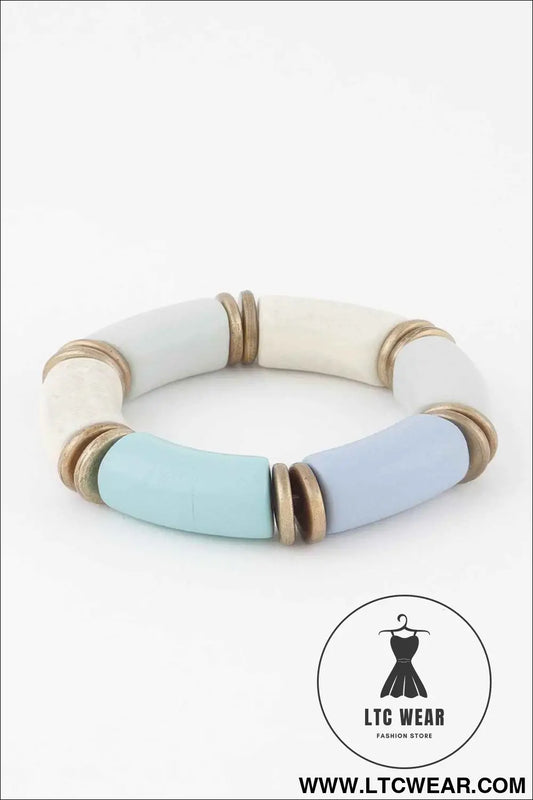 Pastel Tube Bead Bracelet