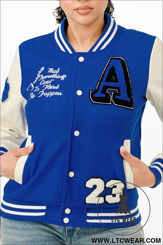 Patch Varsity Bomber Jacket