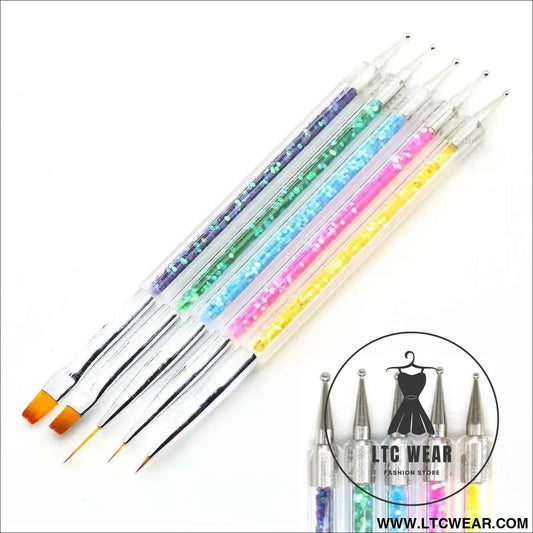 Precision Nail Art Brush Set: 5/20 Pcs for Masterful Designs