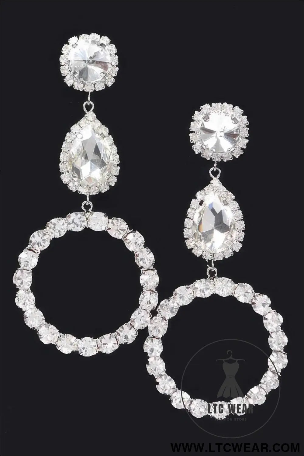 Rhinestone Dangle Earring
