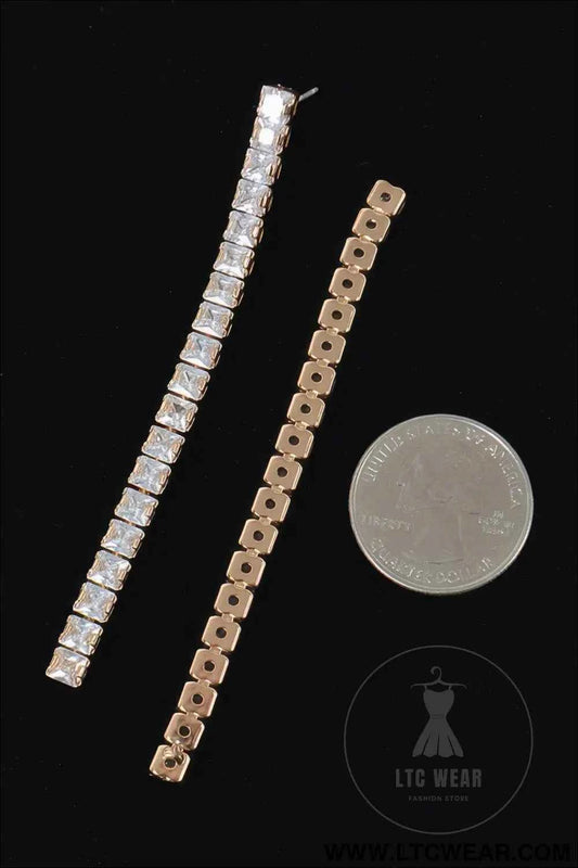 Rhinestone Drop Earring