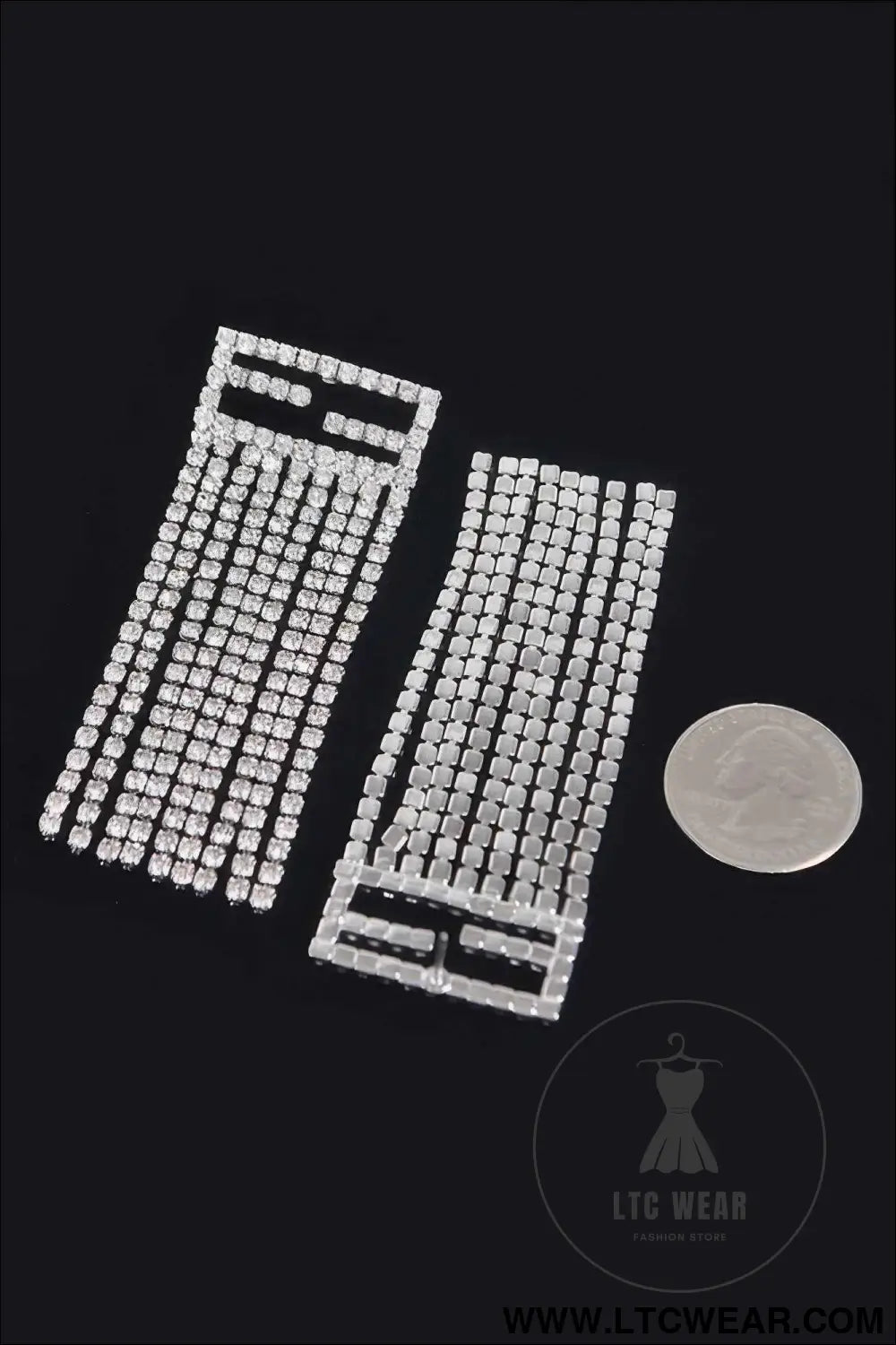 Rhinestone Fringe Earring