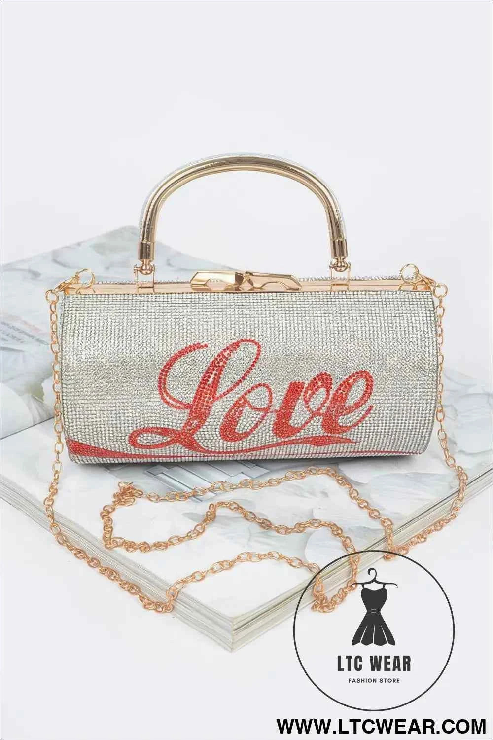 Rhinestone Love Party Clutch: Sparkle and Shine at Every Event
