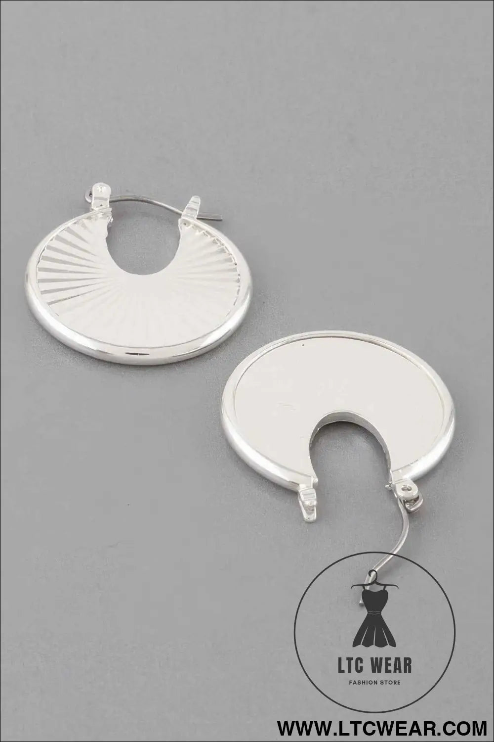 Rising Disk Hoop Earrings