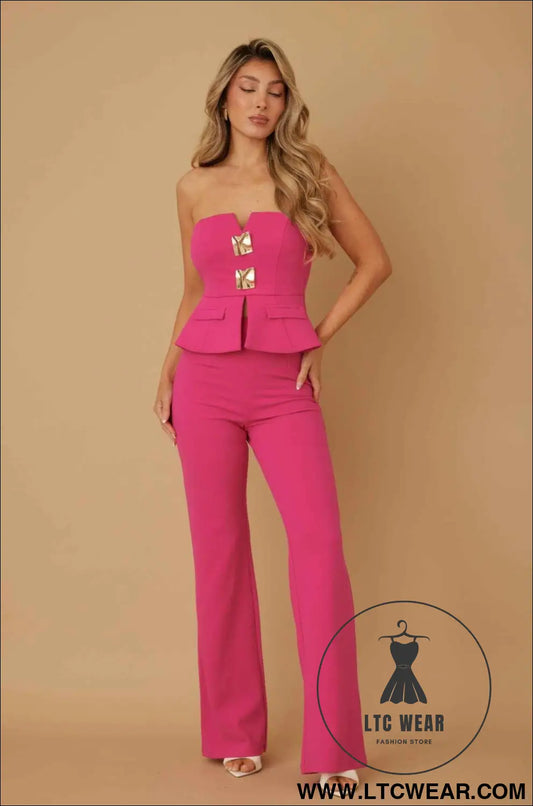 Scrunched Golden Stone Strapless Sets