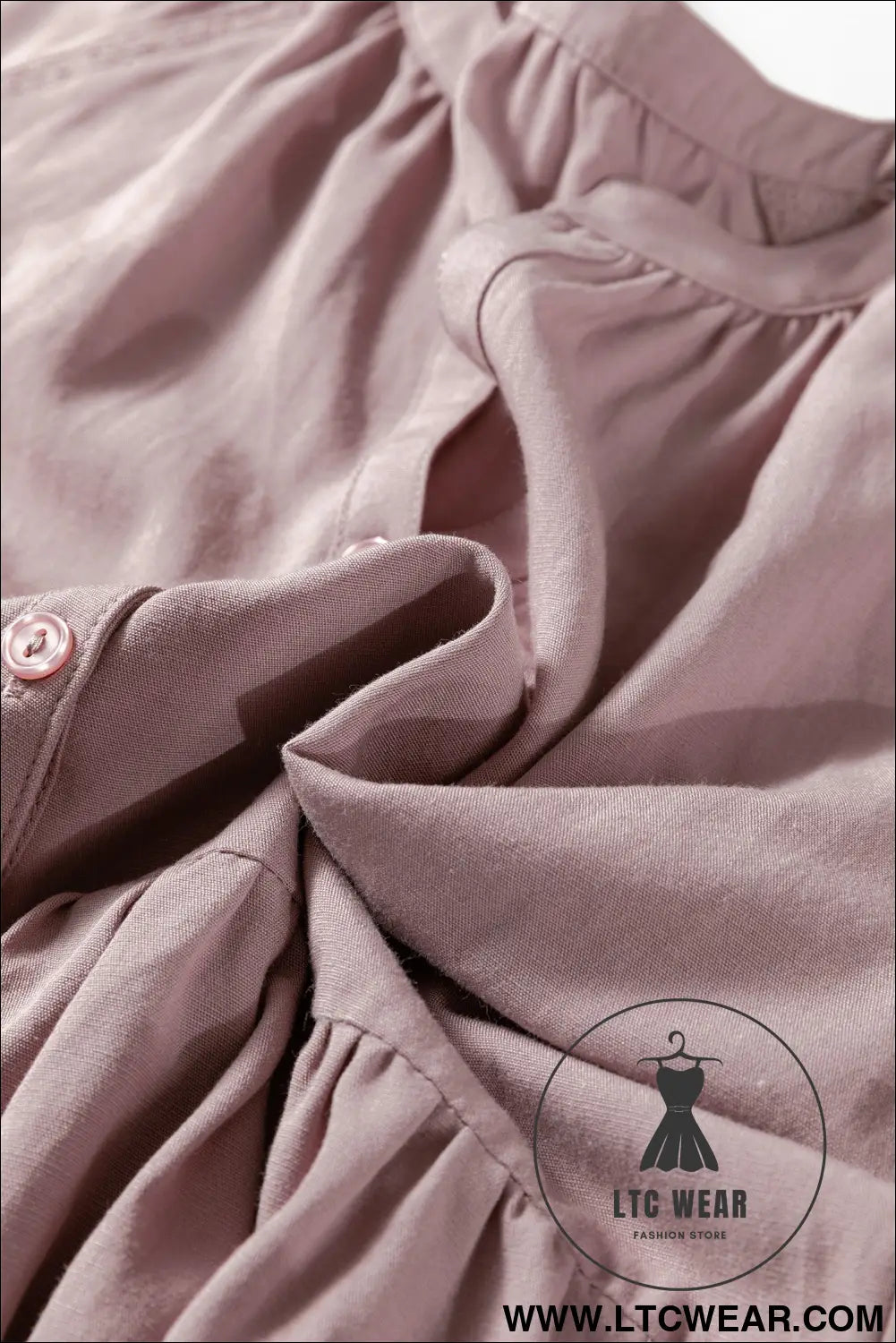 Sepia rose slit v neck ruffled loose blouse - blouses & shirts