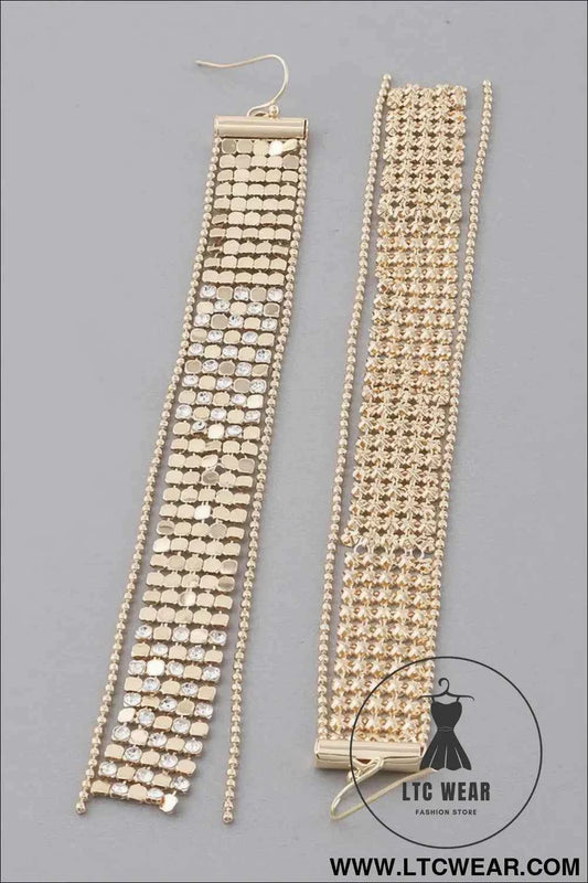 Sequin Jewel Bar Drop Earrings