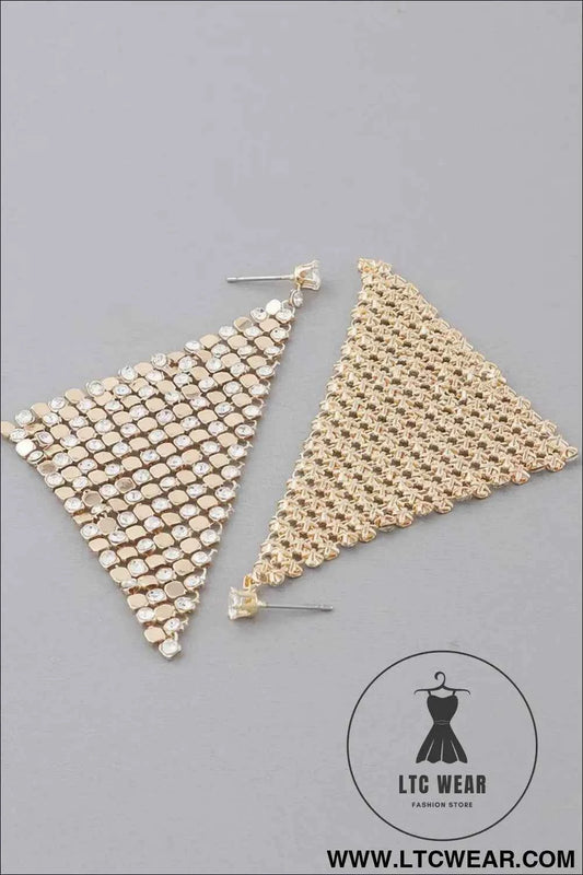 Sequin Jewel Curtain Drop Earrings