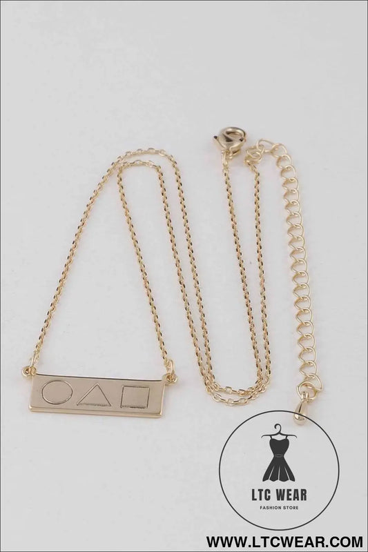 Shape Bar Pendant Necklace