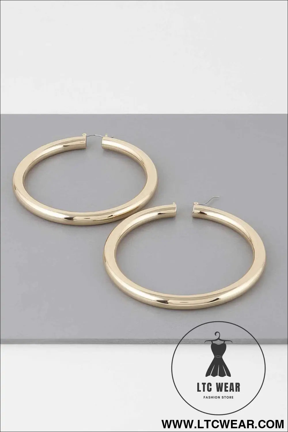 Shiny Hoop Earrings