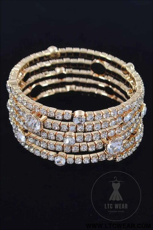 Shiny Rhinestone & Crystal Bracelet