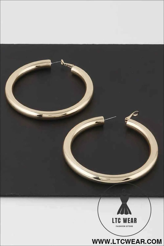 Sleek Tube Hoop Earrings