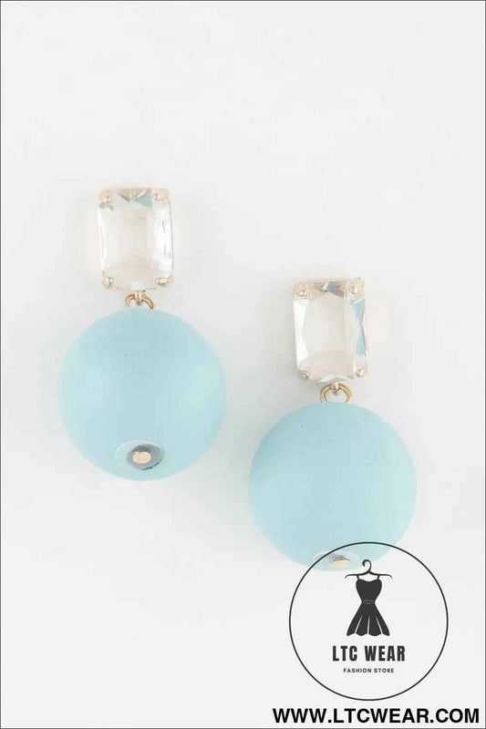 Solid Bead Drop Earrings