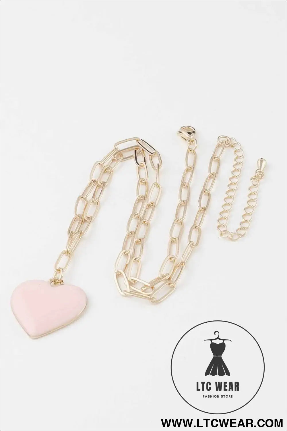 Solid Heart Chain Necklace