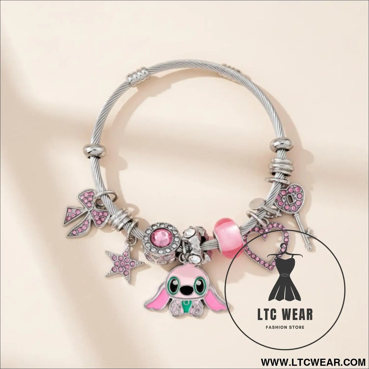 Stitch anime character plush toy and lilo & stitch bracelet accessories - b00227-01