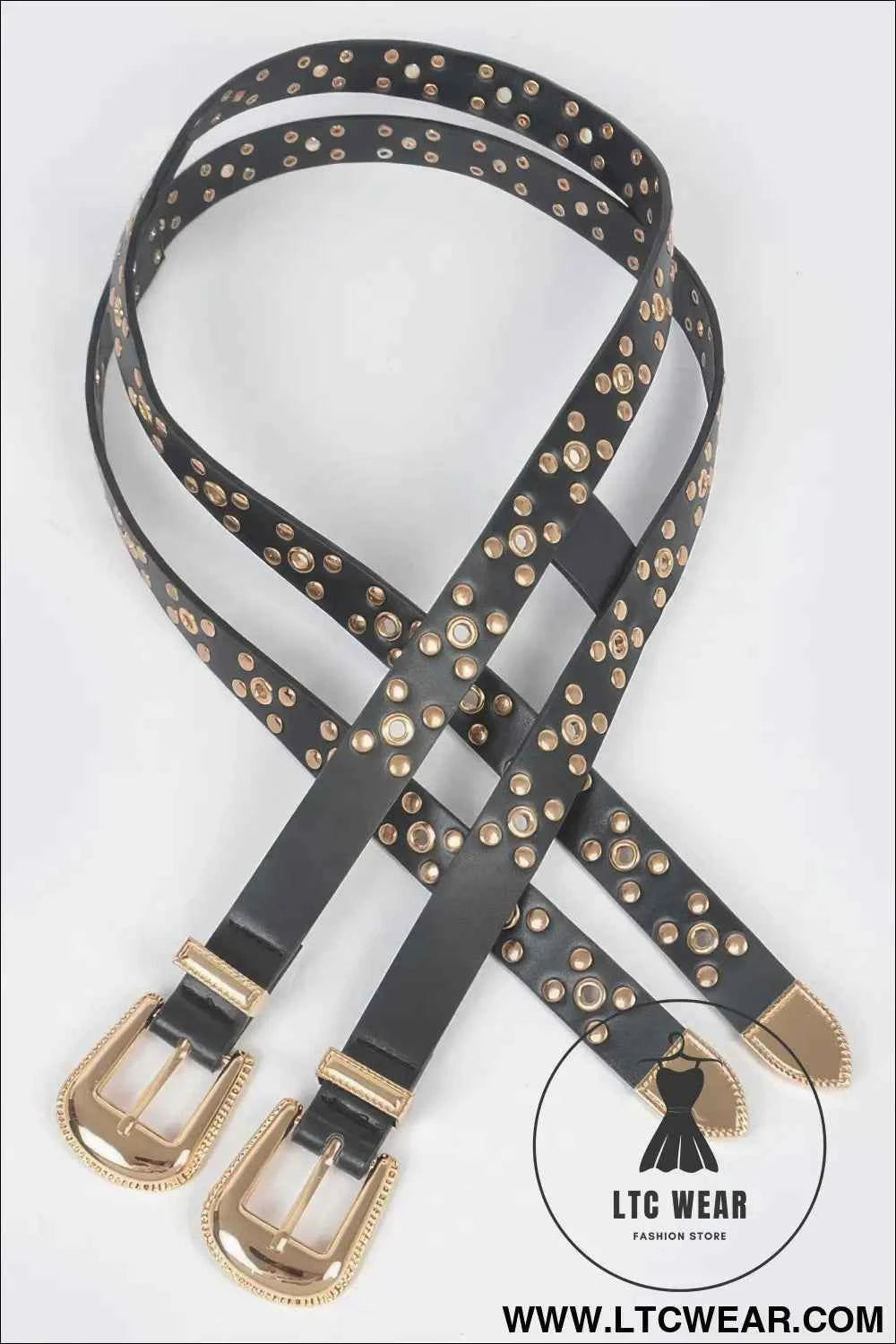Studded Two In One Waist Belt
