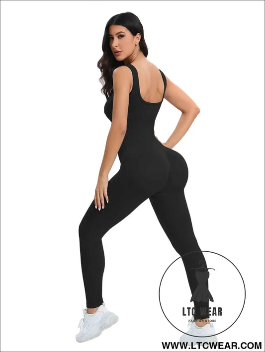 Stylish Sleeveless Jumpsuit: Perfect Fit with Built-In Support