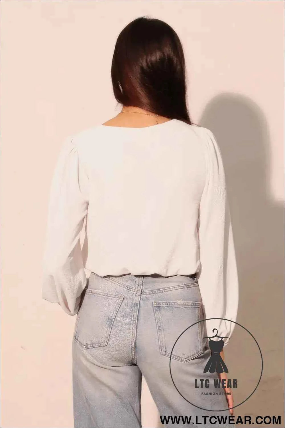 Textured Solid Long Sleeve Crop Top