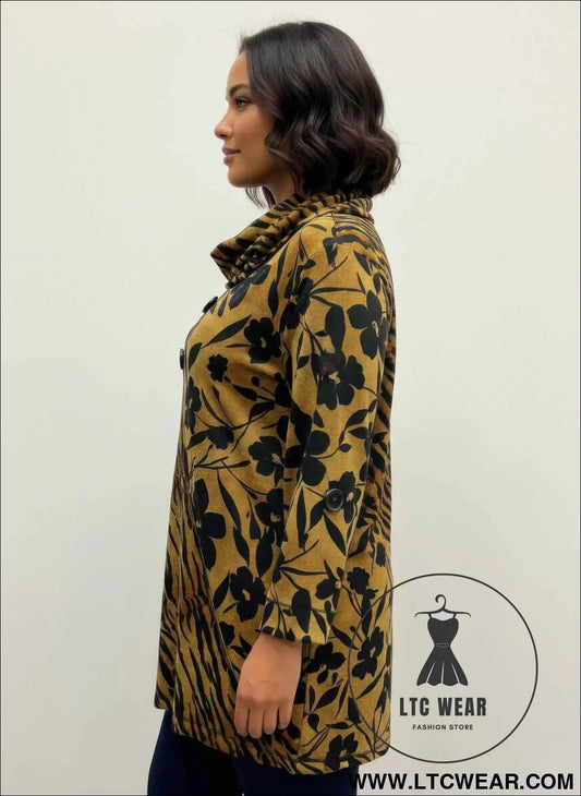 Thomas&olivia Printed Plus Size Blouse