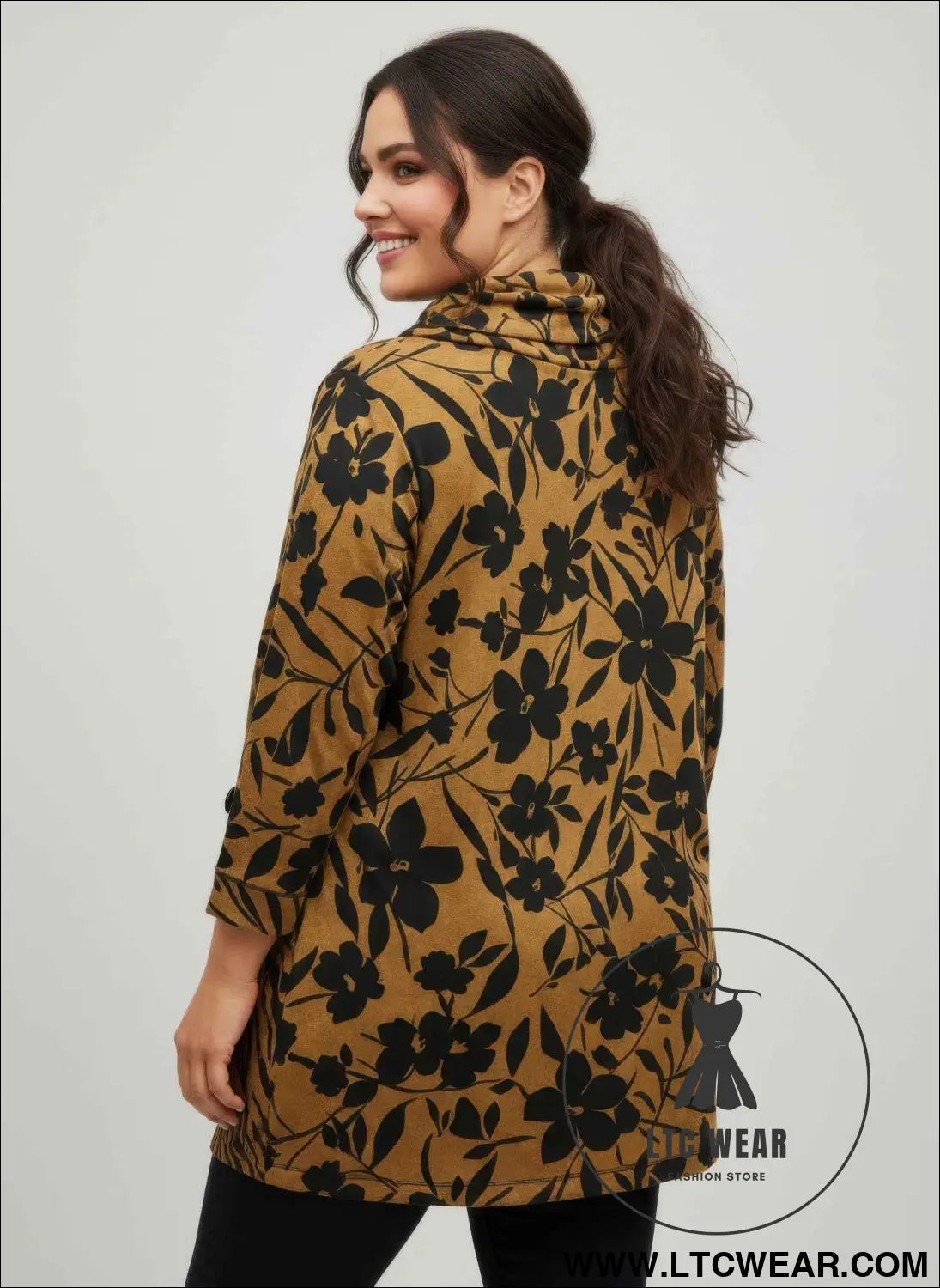 Thomas&olivia Printed Plus Size Blouse