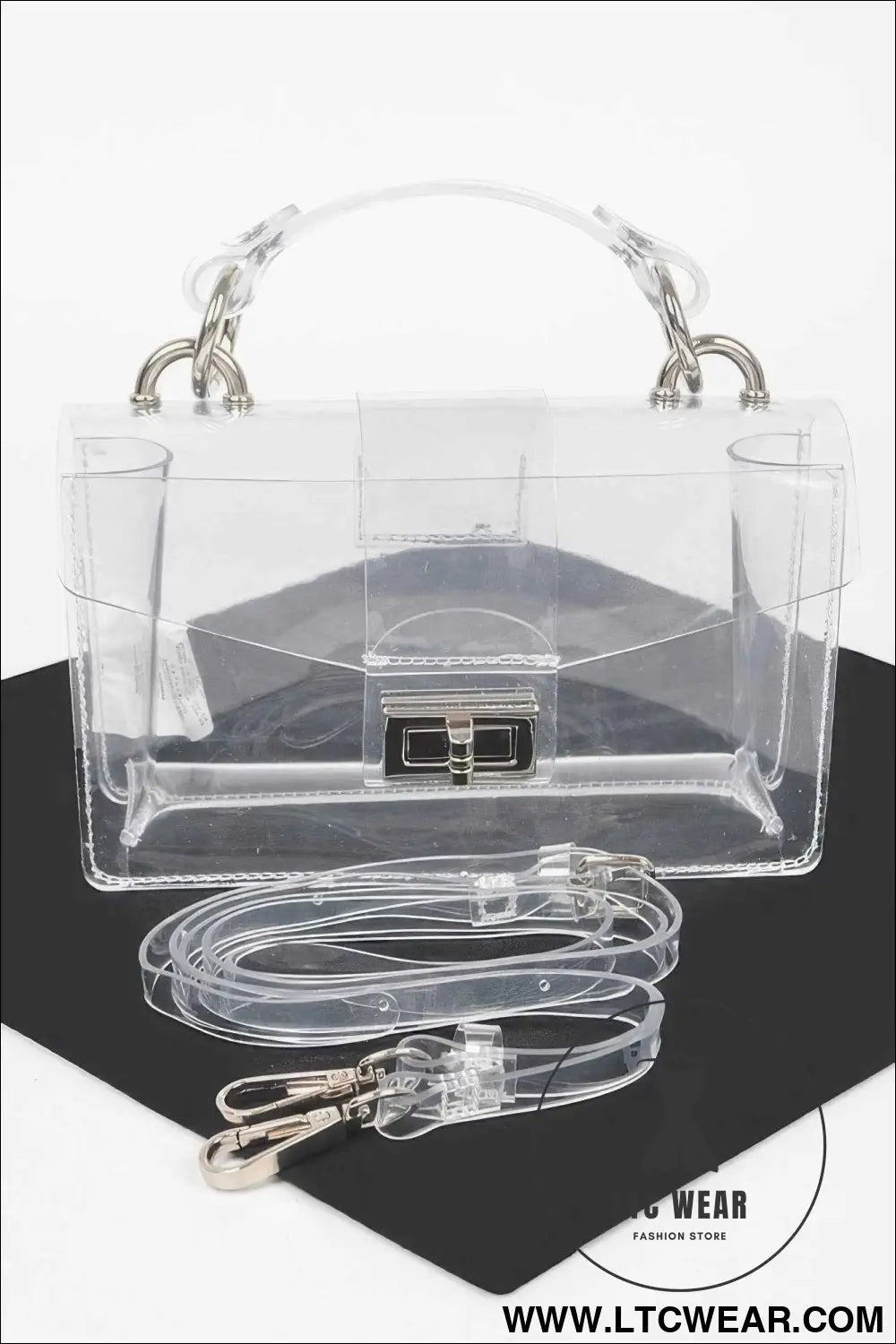 Transparent Top Handle Shoulder Bag