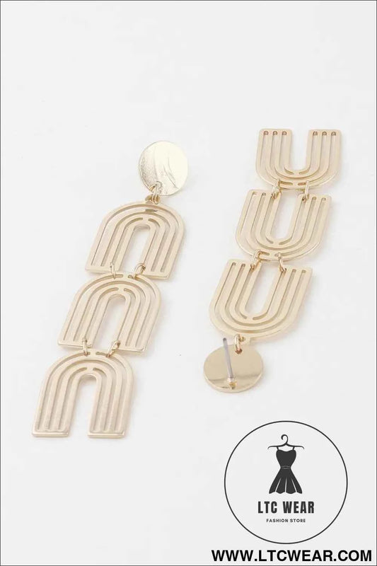 Triple Arch Drop Earrings
