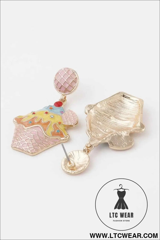 Waffle Sundae Drop Earrings