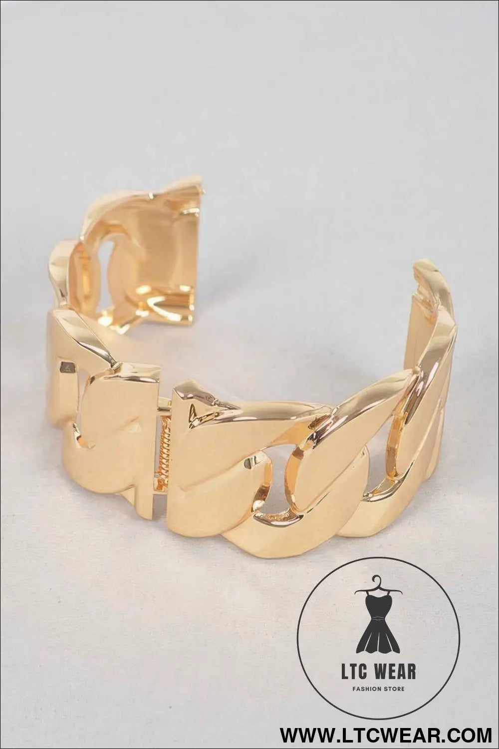 Wide Chain Metal Bracelet