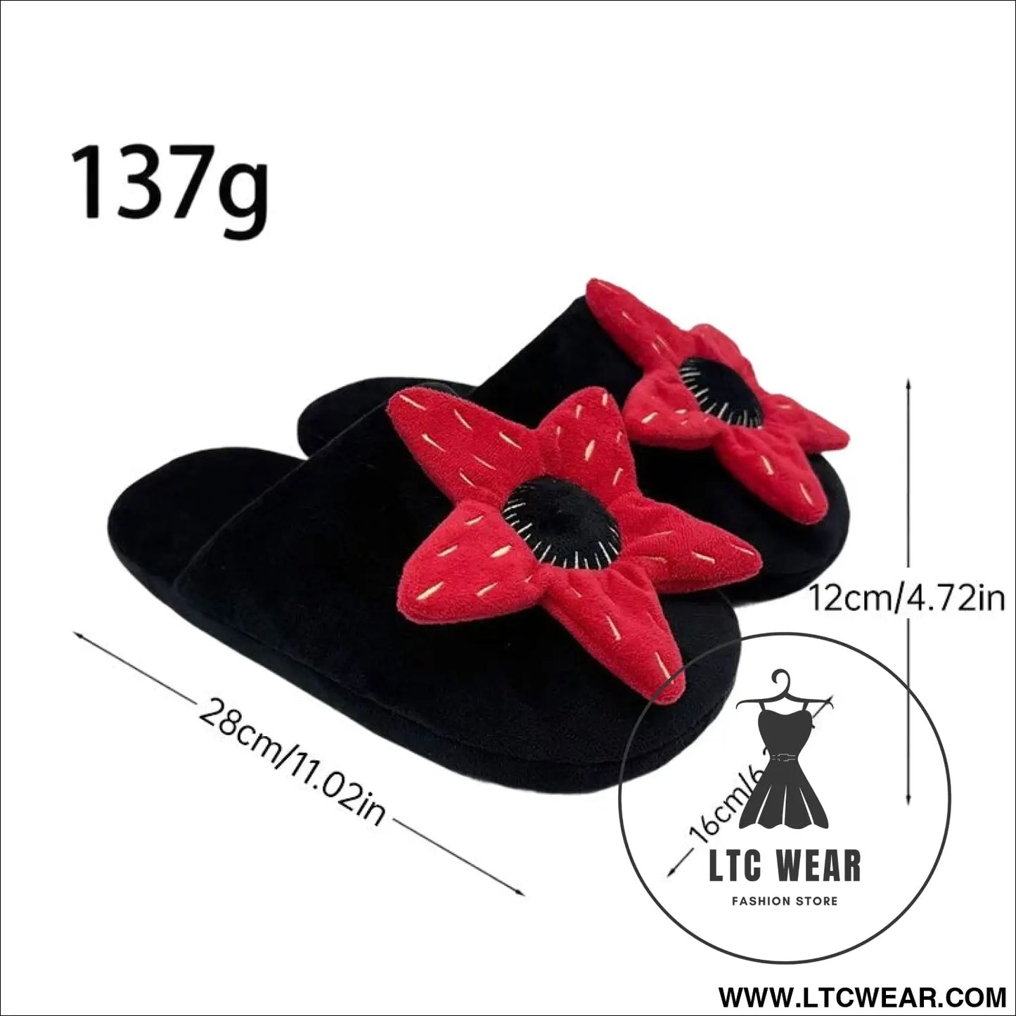 Winter plush slippers for women & men - floral fuzzy house shoes simple indoor gifts for christmas