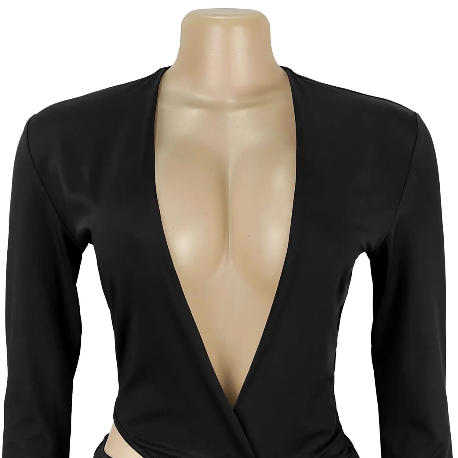 Fashion women’s sexy deep v neck solid color ribbon dress mini dress