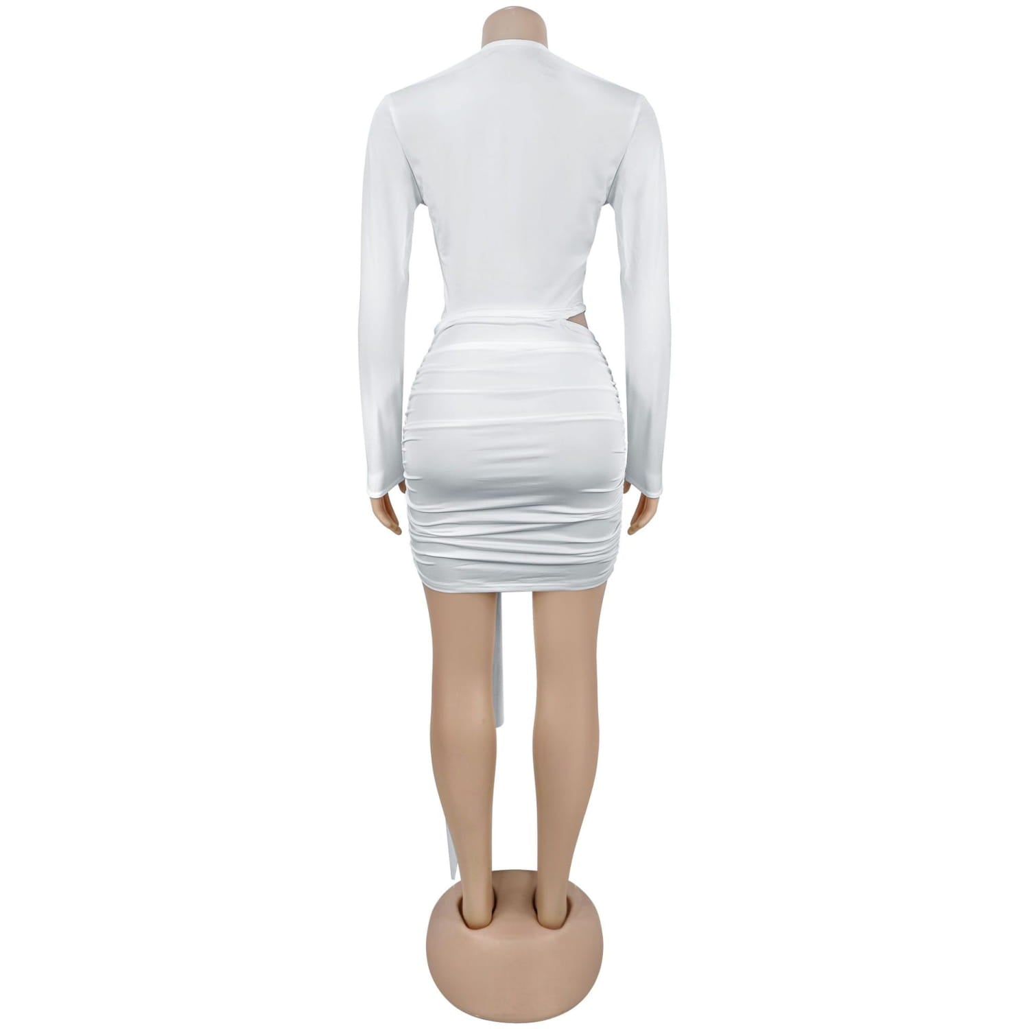 Fashion women’s sexy deep v neck solid color ribbon dress mini dress