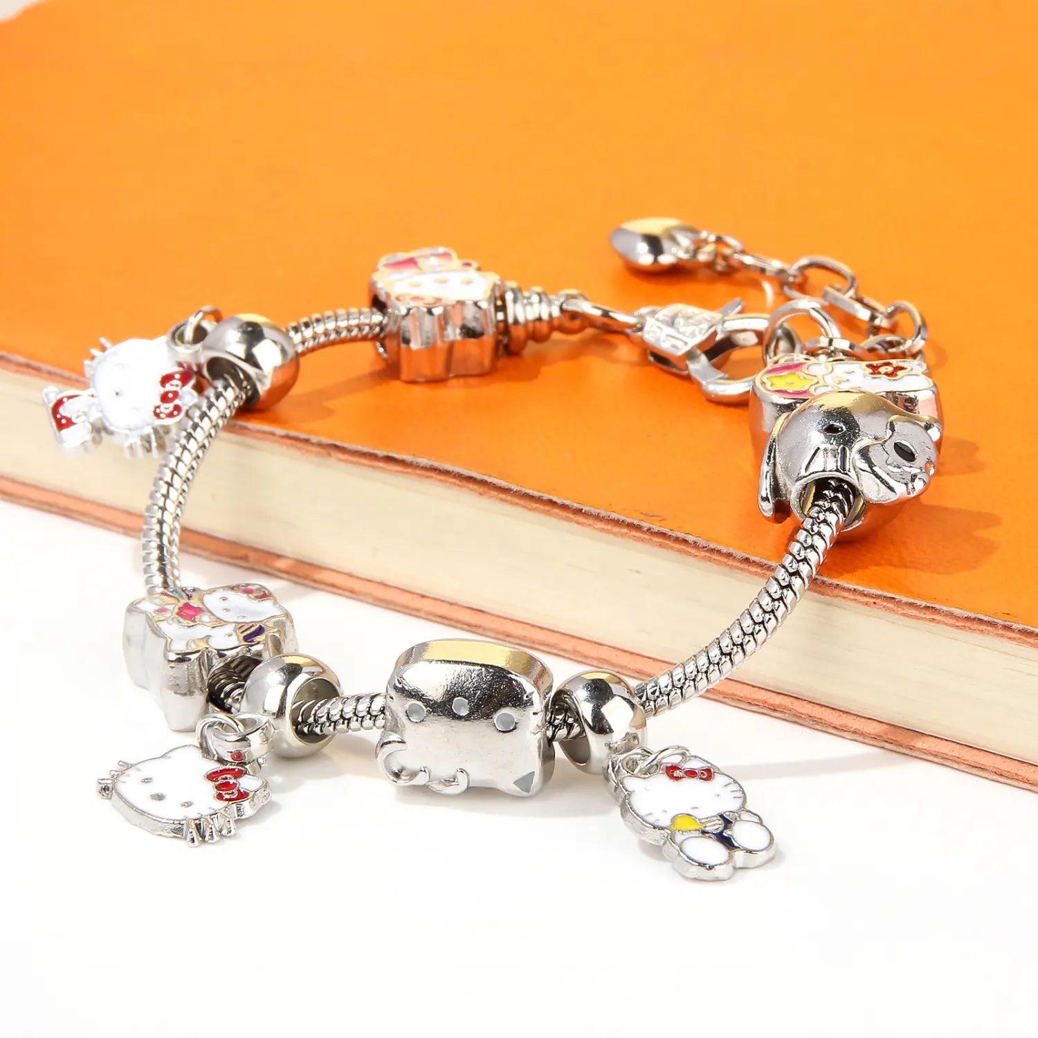 Cute kitty cat bracelet anime girl student jk best friend birthday gift cartoon diy bracelet