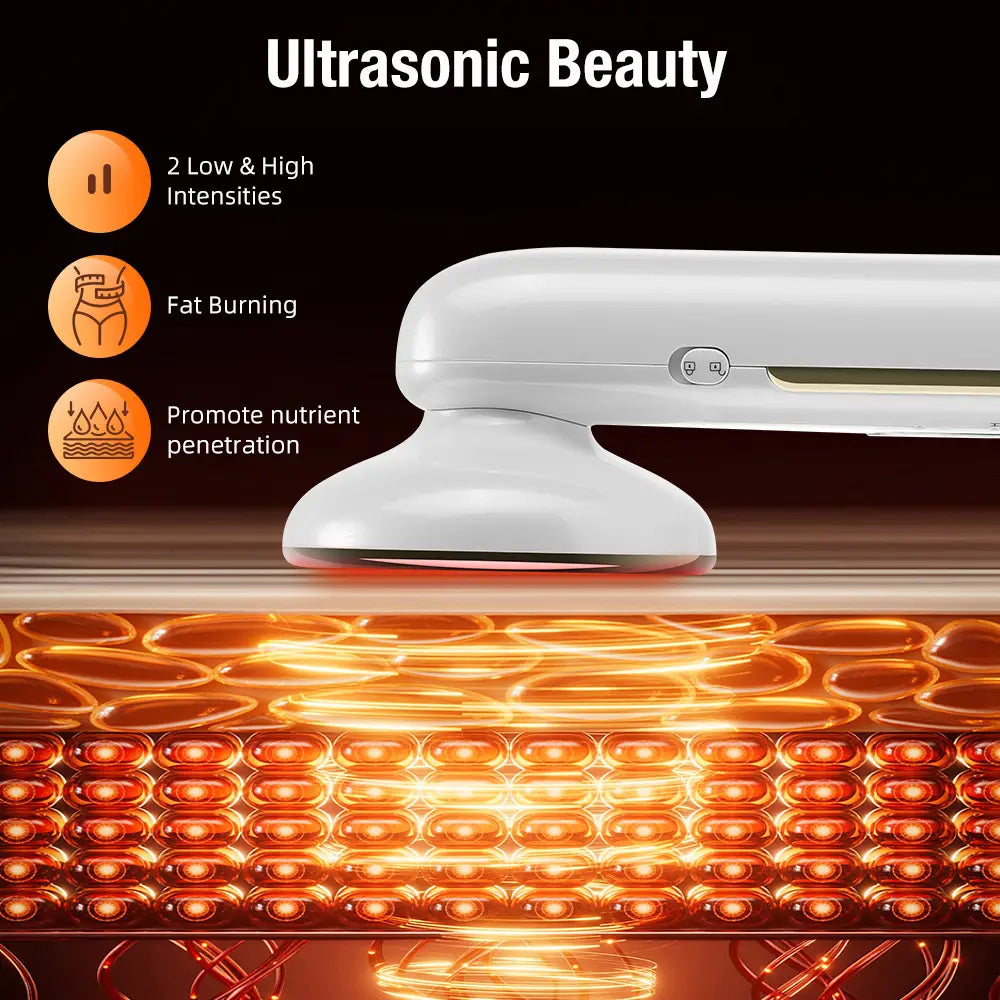 Ems body sculpting device with 5 modes rechargeable far infrared & ultrasonic fat burning slimming beauty instrument
