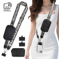 Embroidered Floral Crossbody RFID Wallet Phone Lanyard Chic