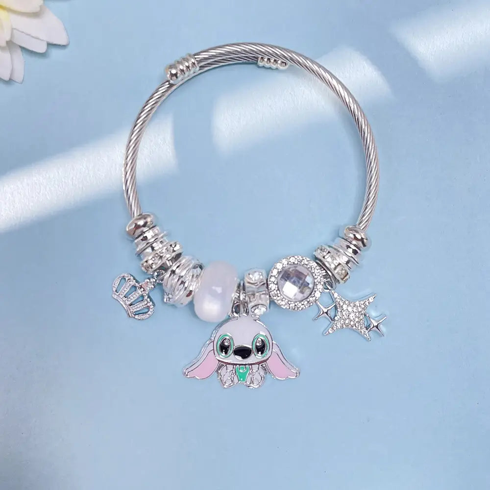 Panja stylized bracelet adjustable open design simple minimalist cute stainless steel bangle for women