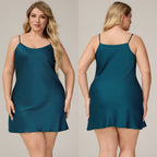 Elegant Satin Chiffon Sleepwear for Women, Summer Strap Sexy Nightdress, Simple Home Wear