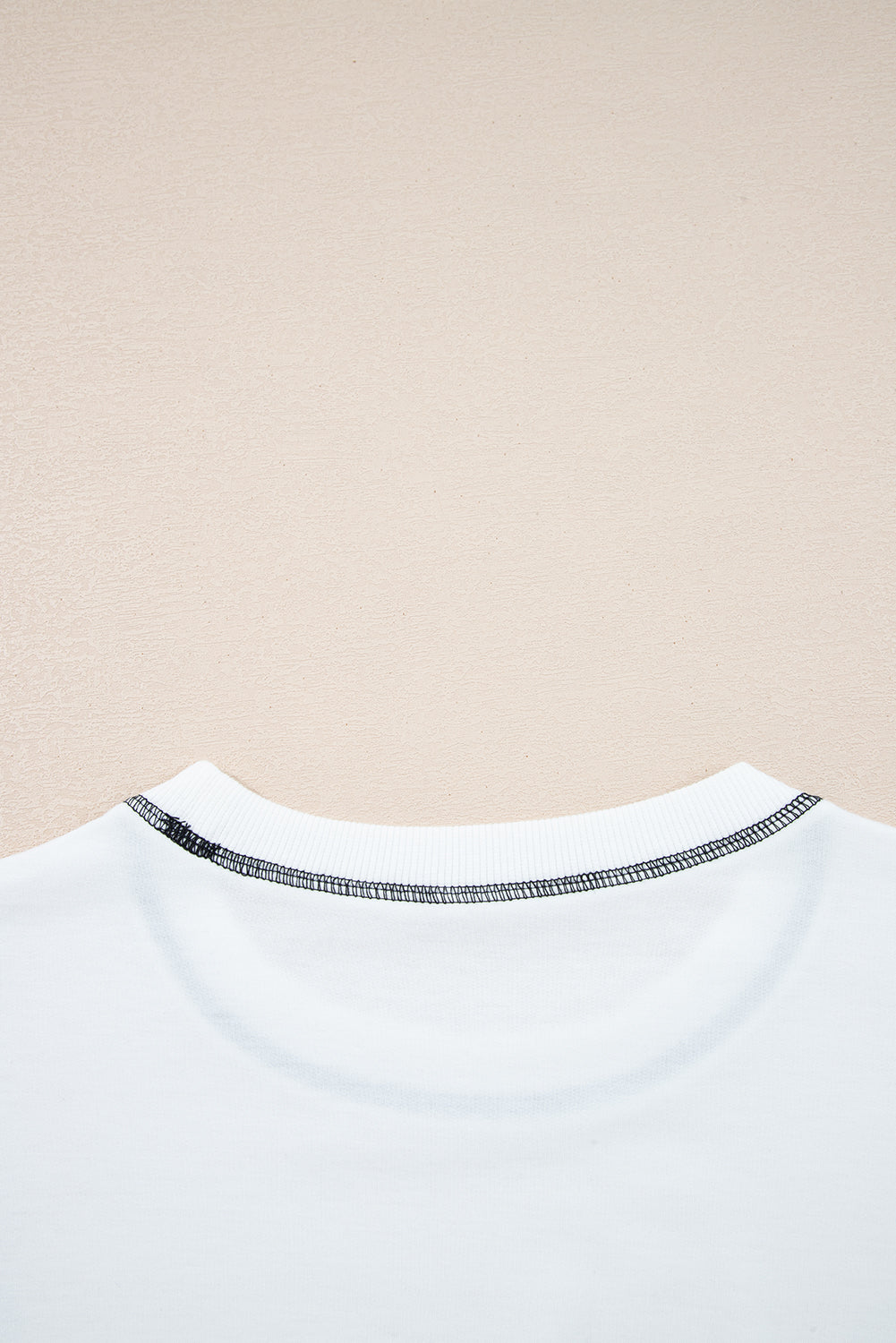 White Striped Colorblock Patchwork Oversized Sweatshirt