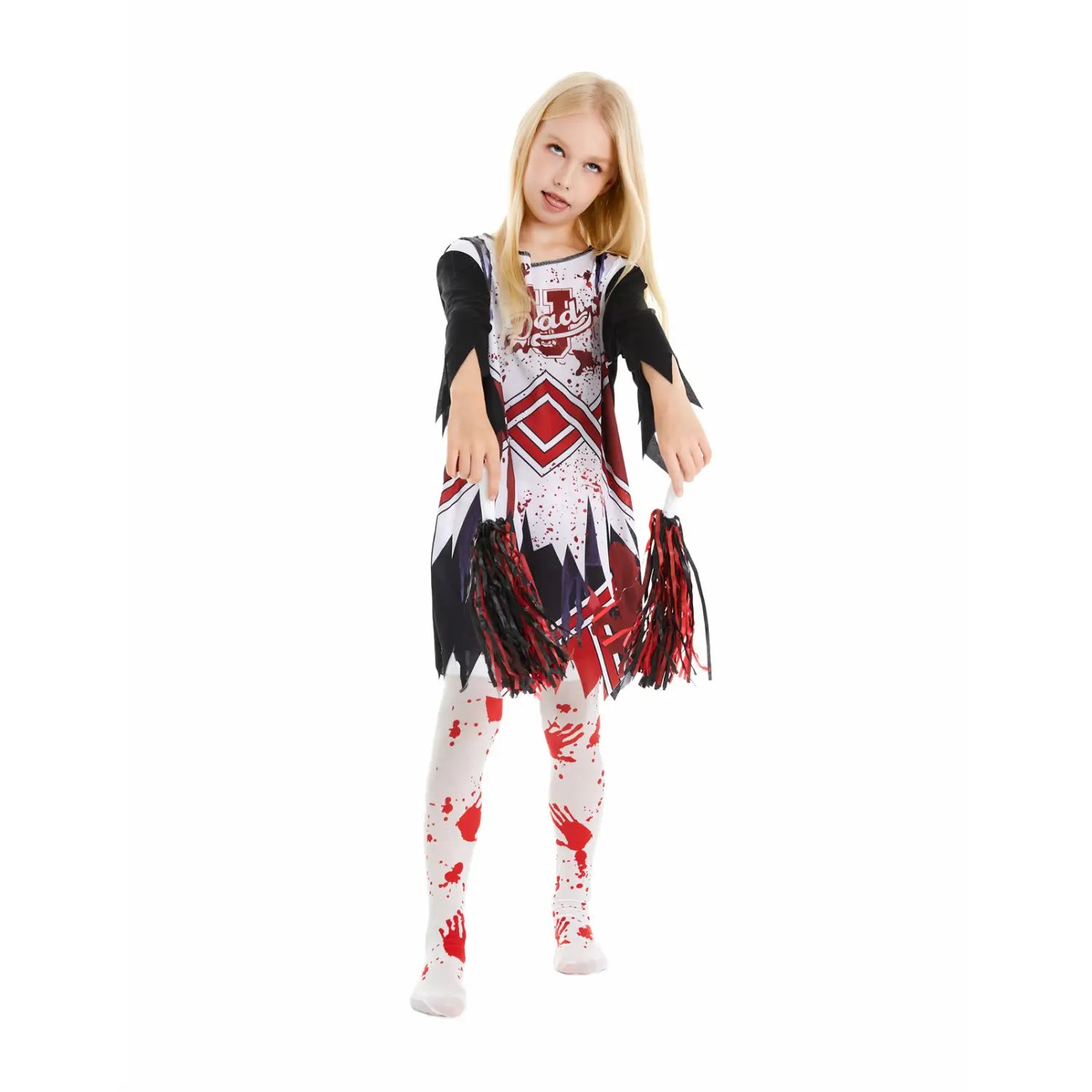 Children’s halloween carnival cosplay zombie costume girl horror cheerleader cos party dress