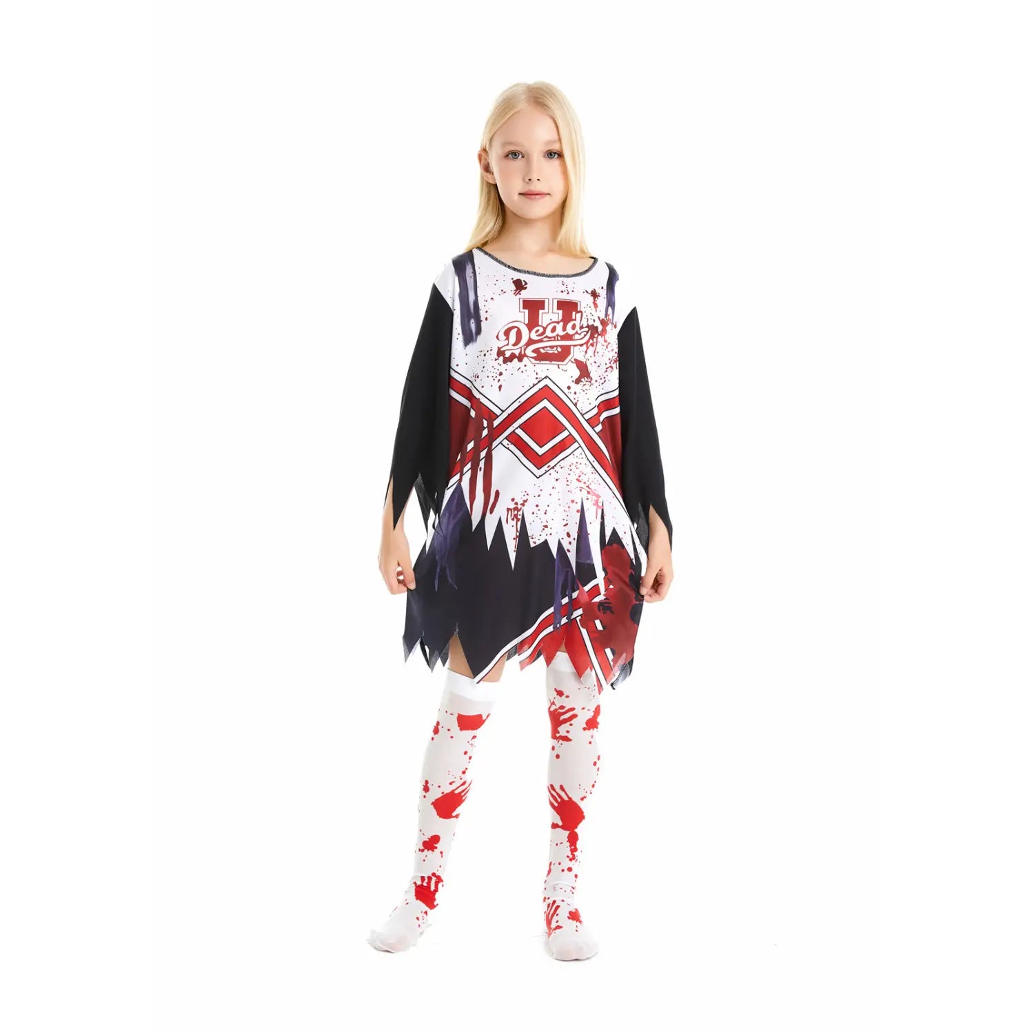 Children’s halloween carnival cosplay zombie costume girl horror cheerleader cos party dress