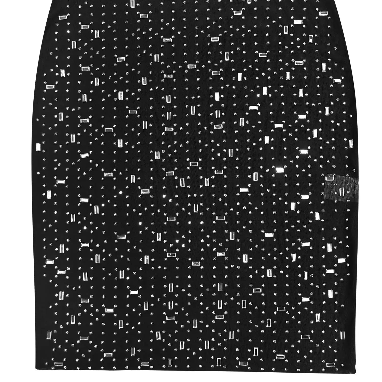 Women’s sexy mesh rhinestone bodycon mini dress