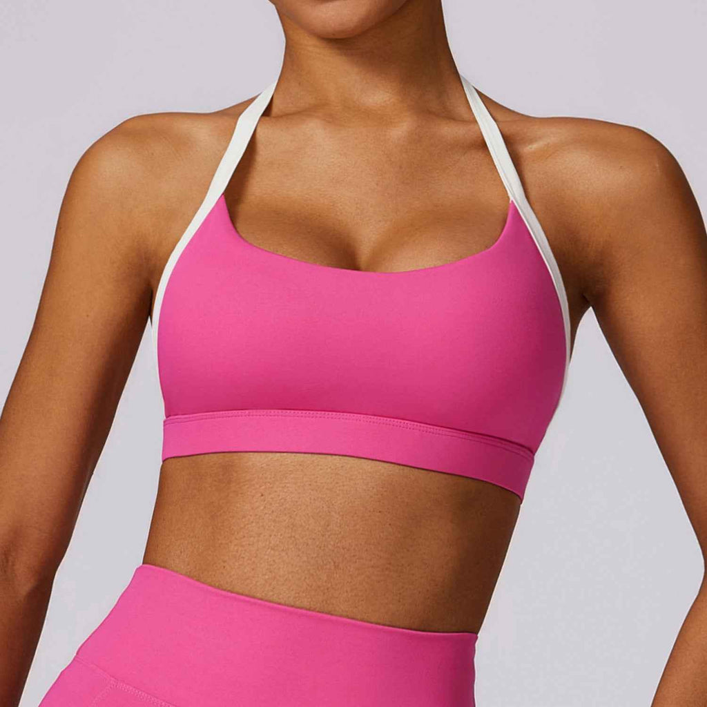 Hanging neck yoga quick drying sports bra running and fitness vest